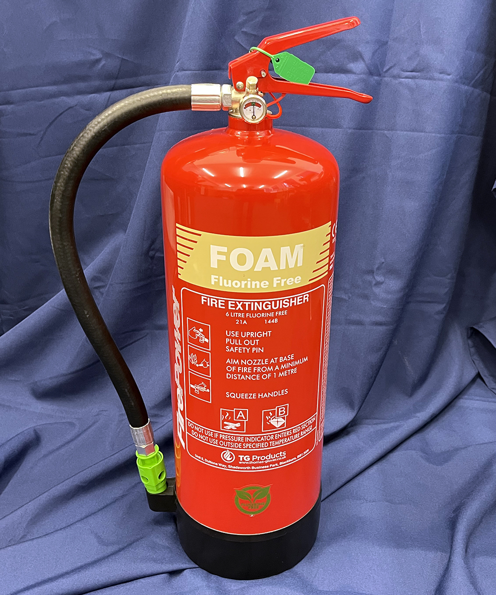 Flourine free foam extinguisher