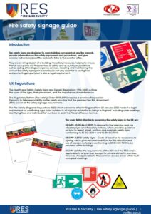 RES fire safety signage guide