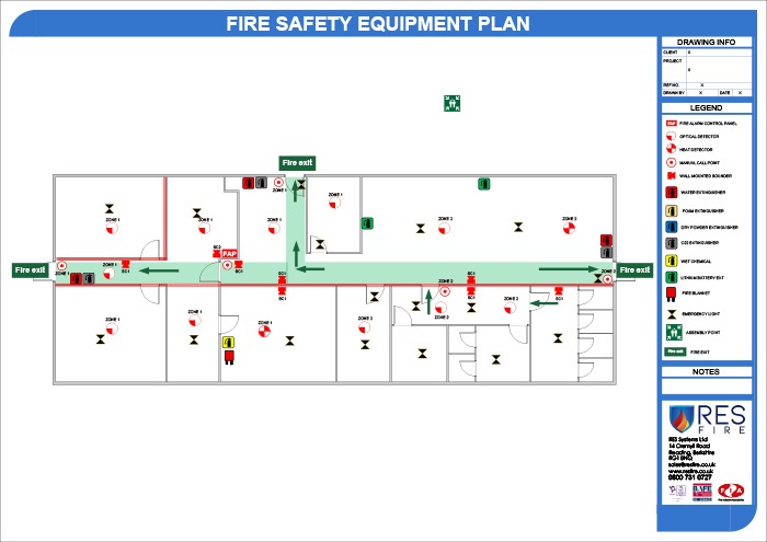 Fire equipment plans