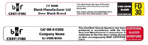 Fire door label
