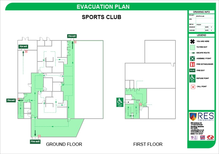 Fire evacuation plans