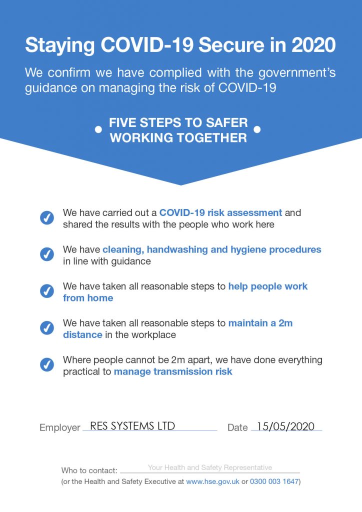 Staying COVID-19 Secure in 2020